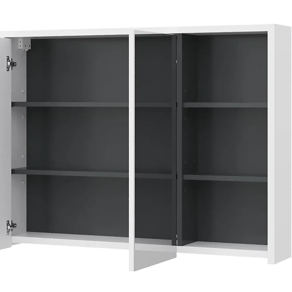 Vicco Armoire de toilette blanc/anthracite 18x75cm