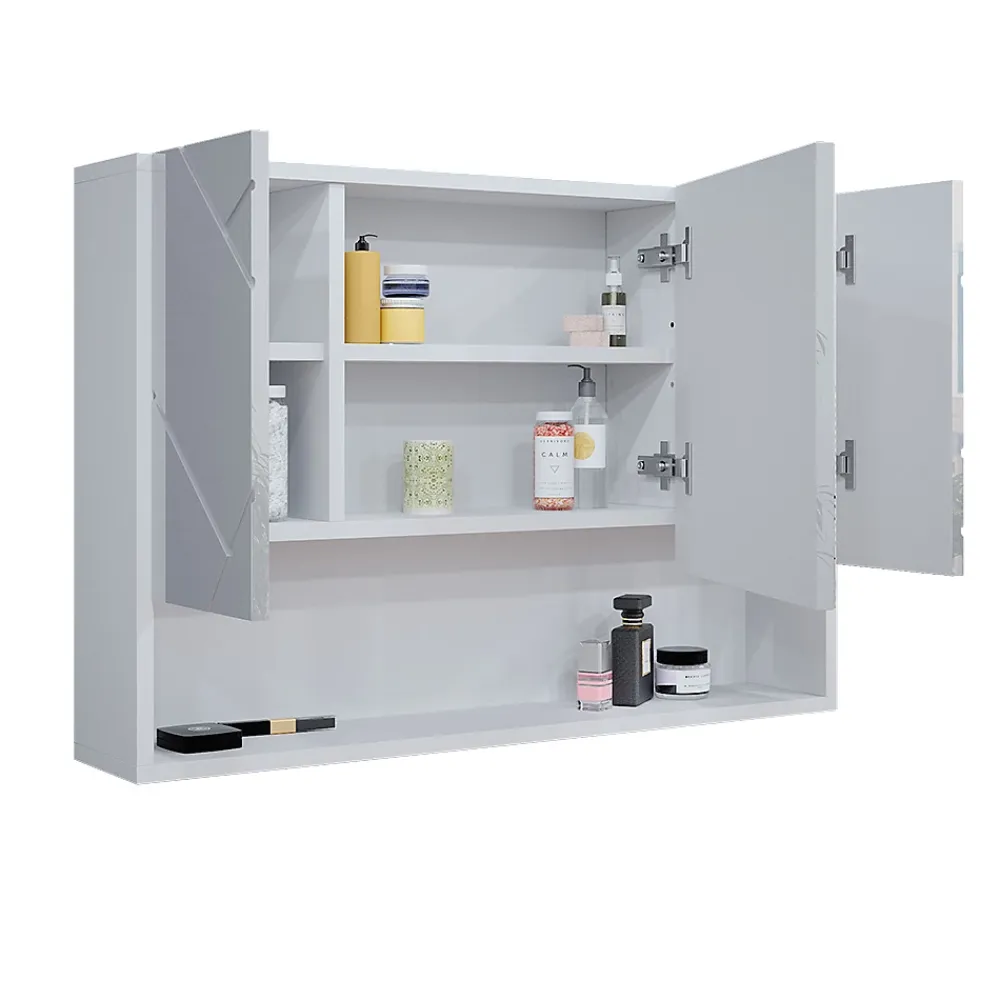 Armoire De Toilette|Vicco Armoire de toilette Blanc Haute brillance 80.1x55cm