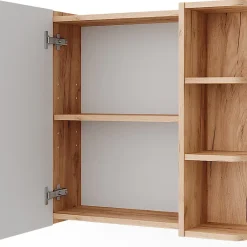 Armoire De Toilette|Vicco Armoire de toilette Chêne de force doré 62x64cm