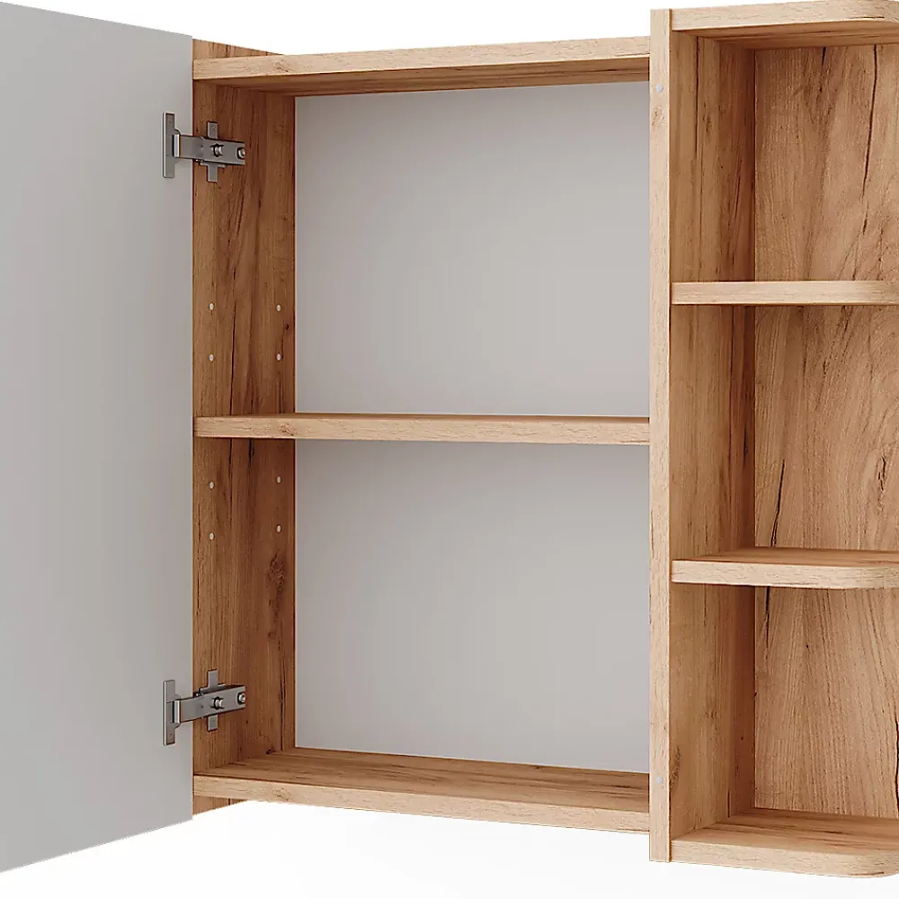 Armoire De Toilette|Vicco Armoire de toilette Chêne de force doré 62x64cm