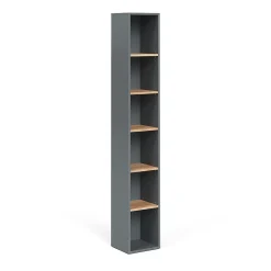Colonne De Salle De Bains|Vicco Armoire haute Anthracite/chêne doré 30x188.6cm