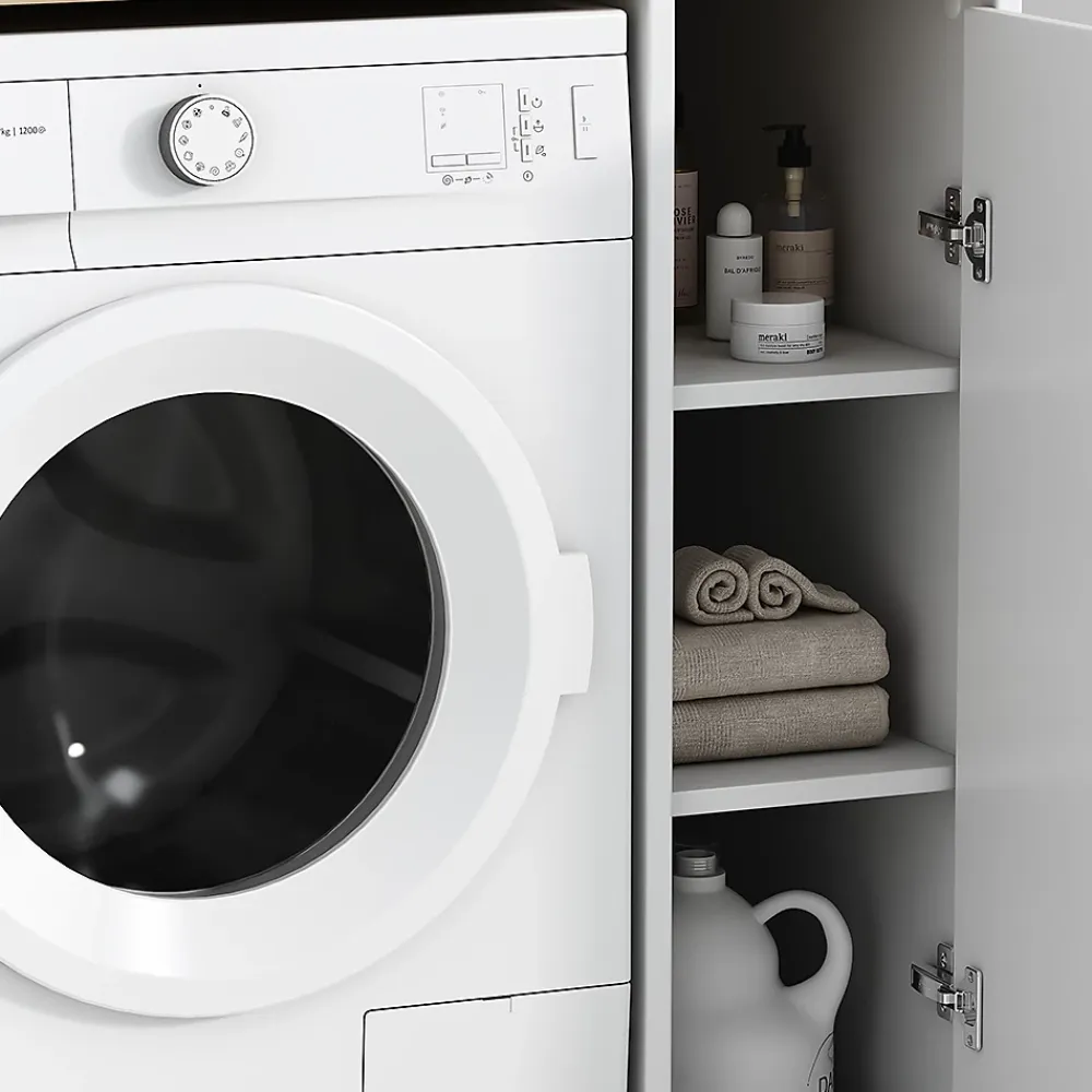 Vicco Armoire machine à laver Blanc 93.5x88.5cm avec 3 compartiments