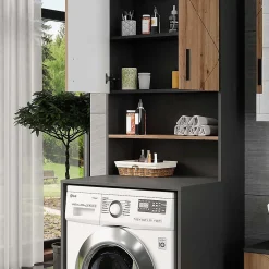 Vicco Armoire machine à laver Anthracite 68x88.5cm 2 pièces