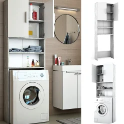 Meuble Wc|Vicco Armoire machine à laver Béton 64x190cm