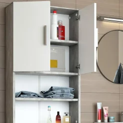 Meuble Wc|Vicco Armoire machine à laver Béton 64x190cm