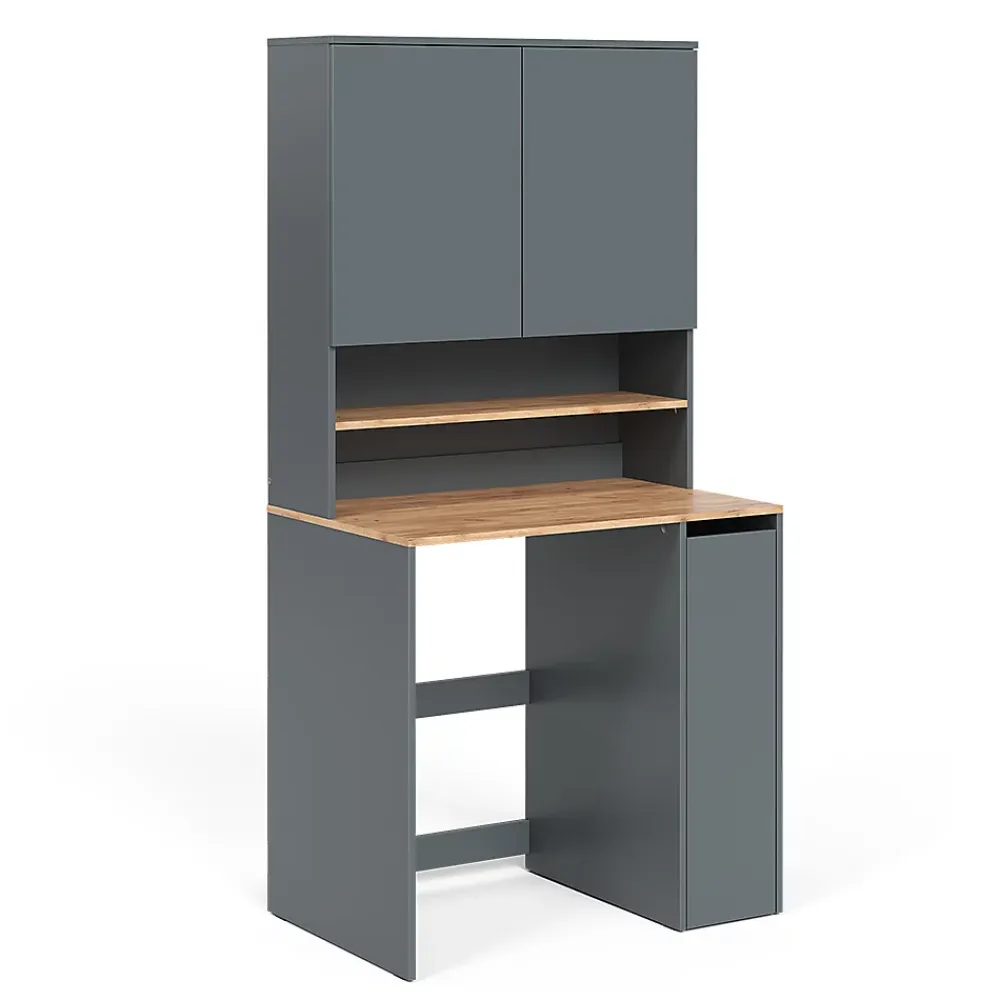 Vicco Armoire machine à laver Anthracite/chêne doré 93.6x88.2cm 2 pièces avec étagère