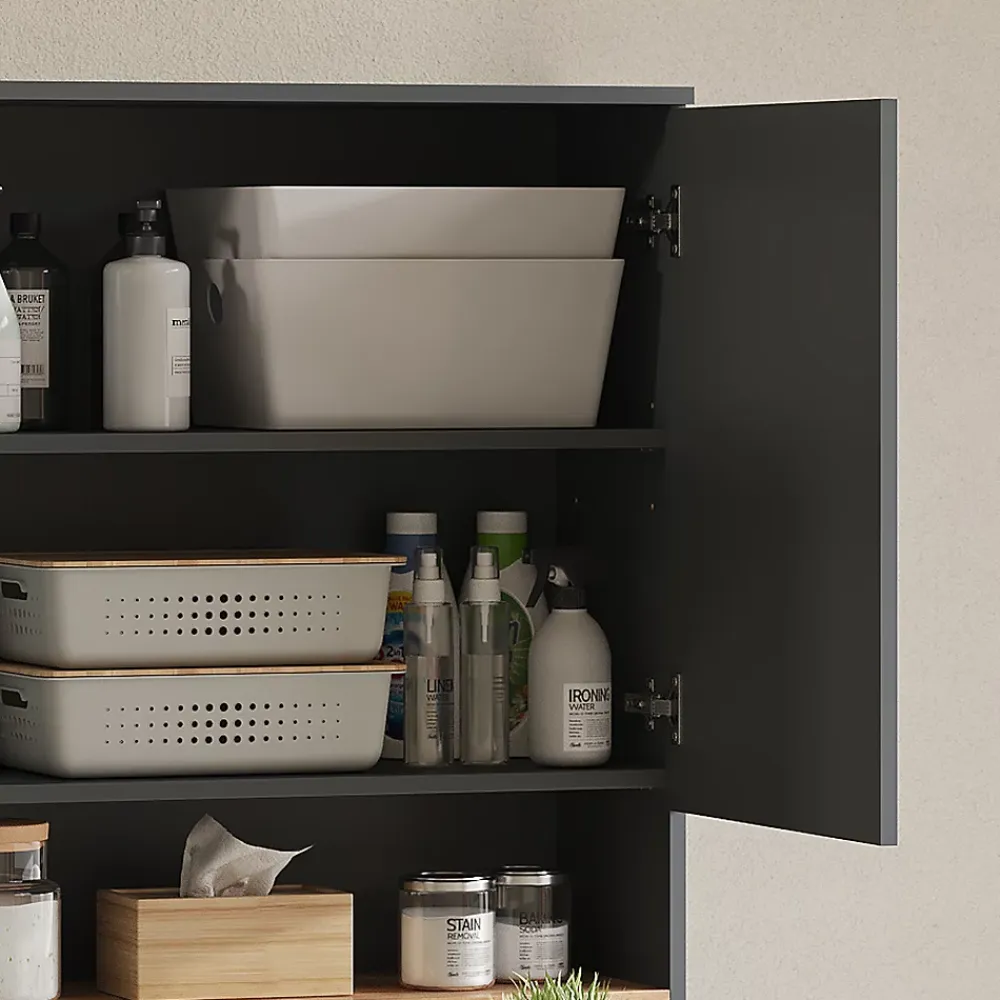 Meuble Wc|Vicco Armoire machine à laver Anthracite/chêne doré 93.6x100.4cm