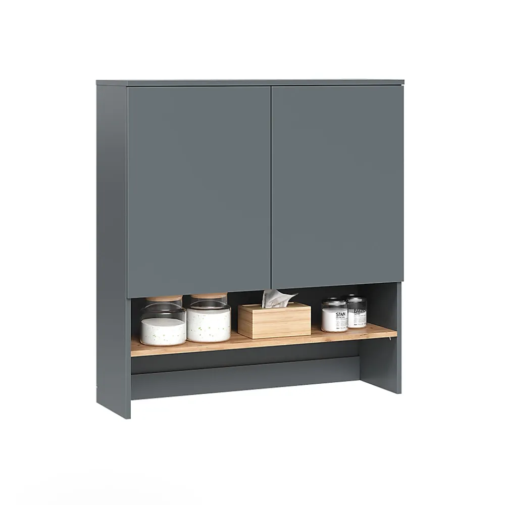 Meuble Wc|Vicco Armoire machine à laver Anthracite/chêne doré 93.6x100.4cm