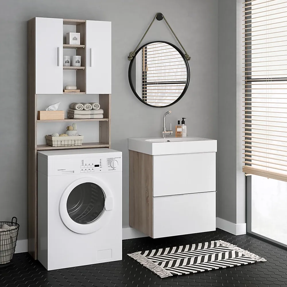 Meuble Wc|Vicco Armoire machine à laver Sonoma 64x190cm