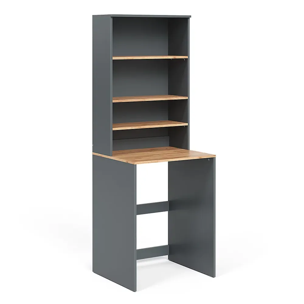 Meuble Wc|Vicco Armoire machine à laver Anthracite/chêne doré 66x88.2cm 2 parties avec étagère