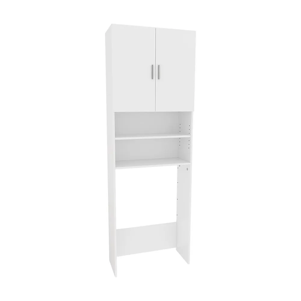 Vicco Armoire machine à laver Blanc 64x190cm avec 2 portes courtes