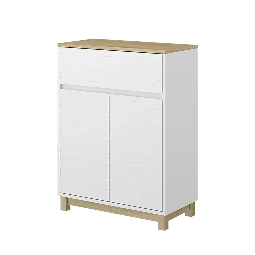Vicco Armoire Midisch Blanc 60x80cm avec tiroir