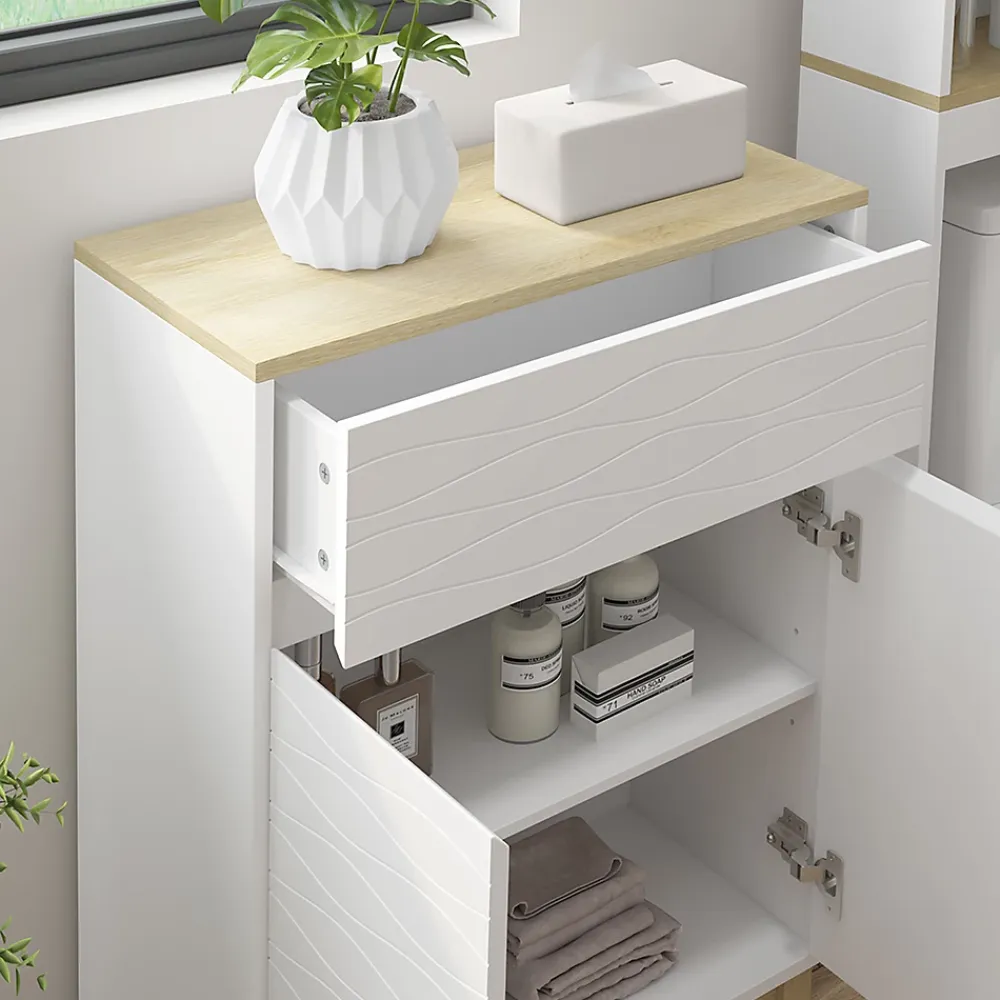 Vicco Armoire Midisch Blanc 60x80cm avec tiroir