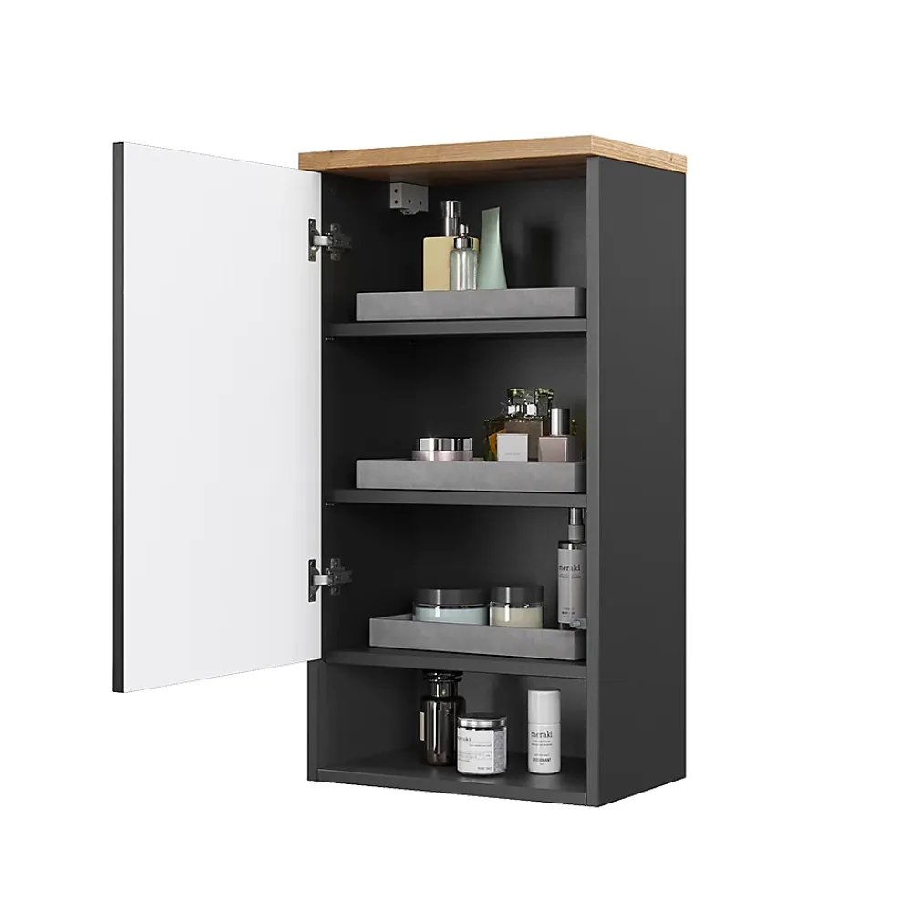 Armoire De Salle De Bains|Vicco Armoire murale de salle de bain Anthracite 40x77.5cm