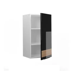 Armoire De Salle De Bains|Vicco Armoire murale de salle de bain Chêne noir brillant/blanc 40x72cm