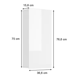 Armoire De Salle De Bains|Vicco Armoire murale de salle de bain Blanc 36.6x76.6cm