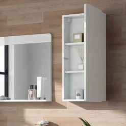 Armoire De Salle De Bains|Vicco Armoire murale de salle de bain Blanc 36.6x76.6cm
