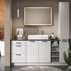 Armoire De Salle De Bains|Vicco Armoire murale de salle de bain Vert Or Campagne 60x40cm Plat