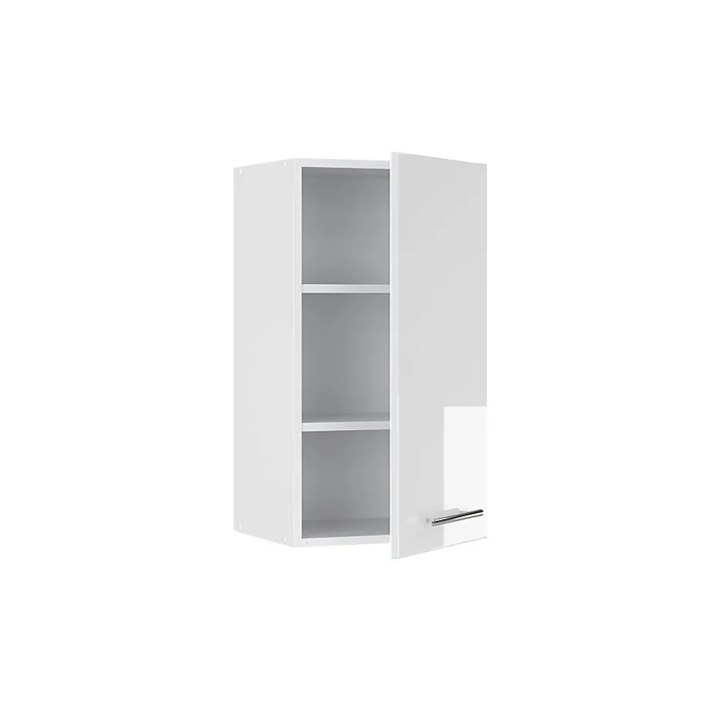 Armoire De Salle De Bains|Vicco Armoire murale de salle de bain Blanc Haute brillance 40x72cm
