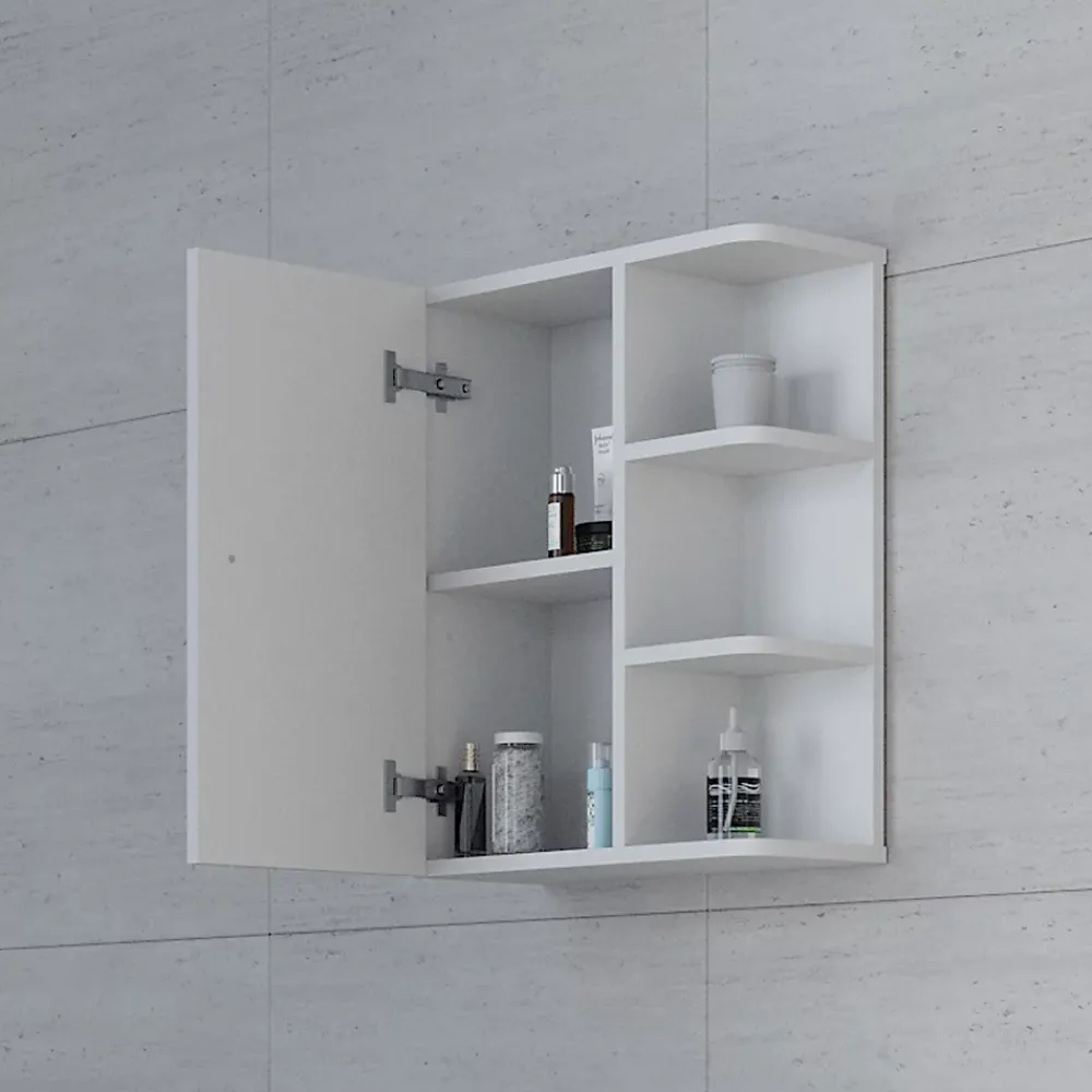 Armoire De Salle De Bains|Vicco Armoire murale de salle de bain Blanc 47.2x59.2cm