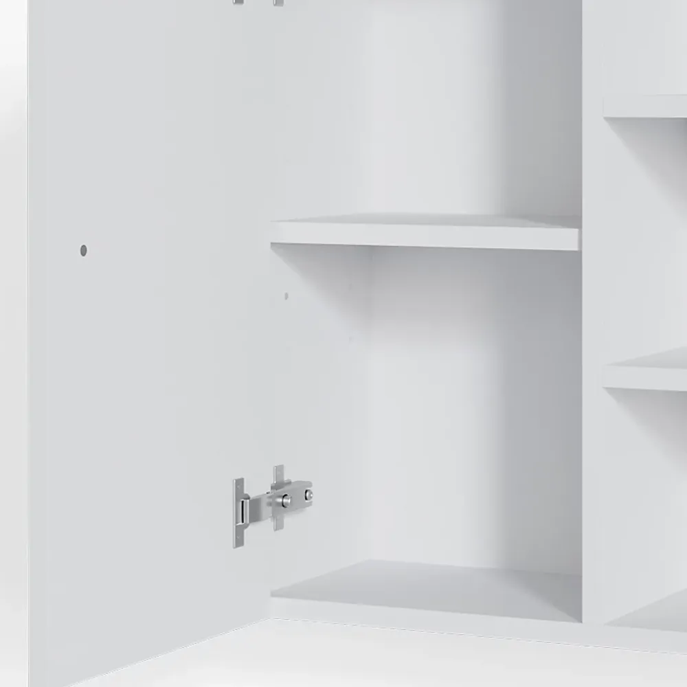 Armoire De Salle De Bains|Vicco Armoire murale de salle de bain Blanc 47.2x59.2cm