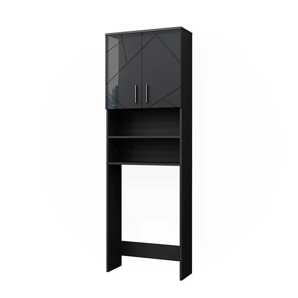 Vicco Armoire pour machine à laver Anthracite Haute brillance 64x190.5cm