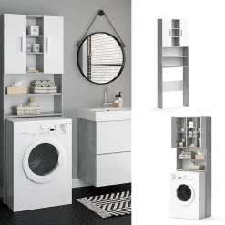 Vicco Armoire pour machine à laver Béton 64x190cm