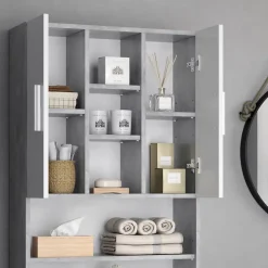 Vicco Armoire pour machine à laver Béton 64x190cm