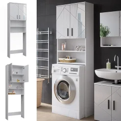 Vicco Armoire pour machine à laver Blanc Haute brillance 64x190.5cm