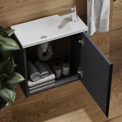 Vicco Ensemble de meubles de salle de bain Anthracite 2 parties