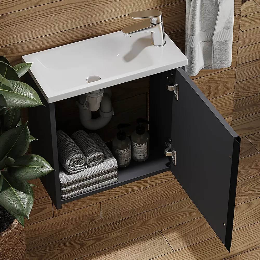 Vicco Ensemble de meubles de salle de bain Anthracite 2 parties