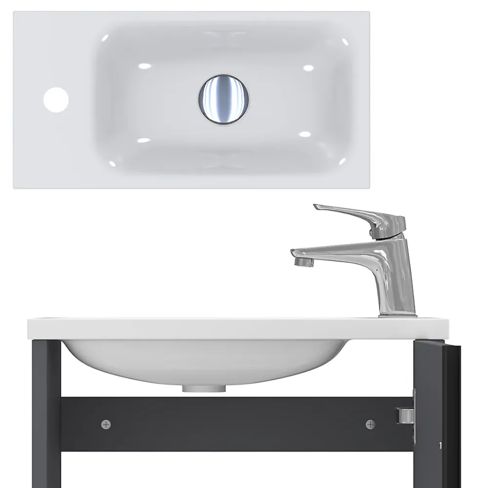 Vicco Ensemble de meubles de salle de bain Anthracite 2 parties