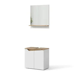 Vicco Ensemble de meubles de salle de bain Blanc 2 parties