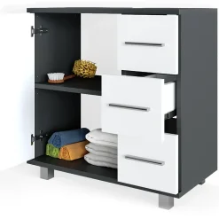 Vicco Ensemble de meubles de salle de bain Anthracite 2 parties
