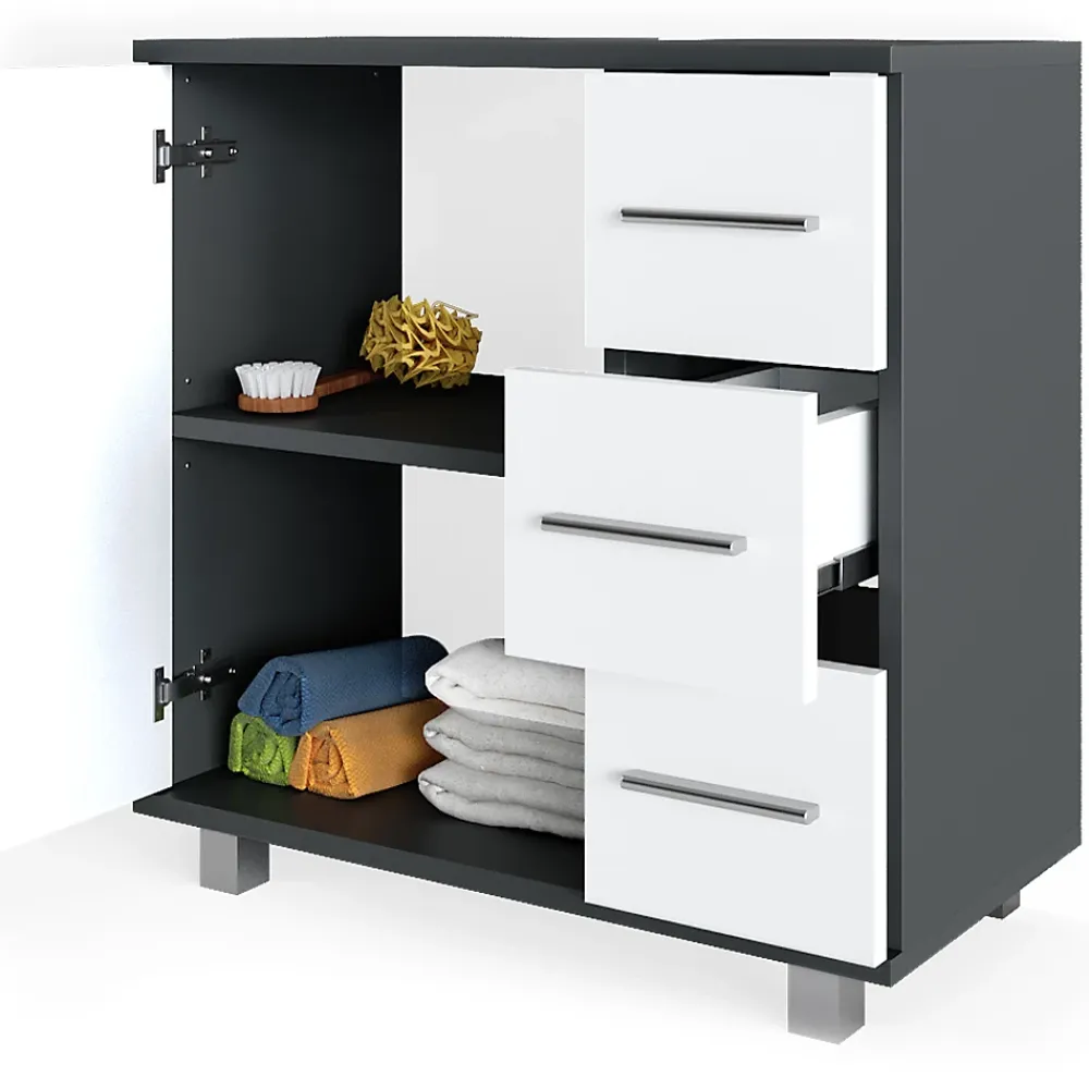 Vicco Ensemble de meubles de salle de bain Anthracite 2 parties