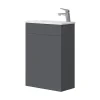 Lave-Mains|Vicco Ensemble de meubles de salle de bain Anthracite 2 parties, avec lavabo