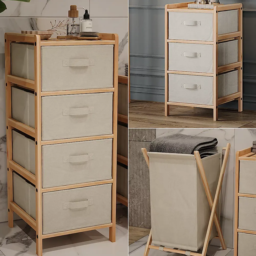 Vicco Ensemble de meubles de salle de bains Beige 3 pièces