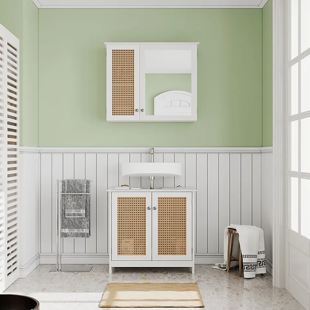 Vicco Ensemble de meubles de salle de bain Blanc 2 pièces