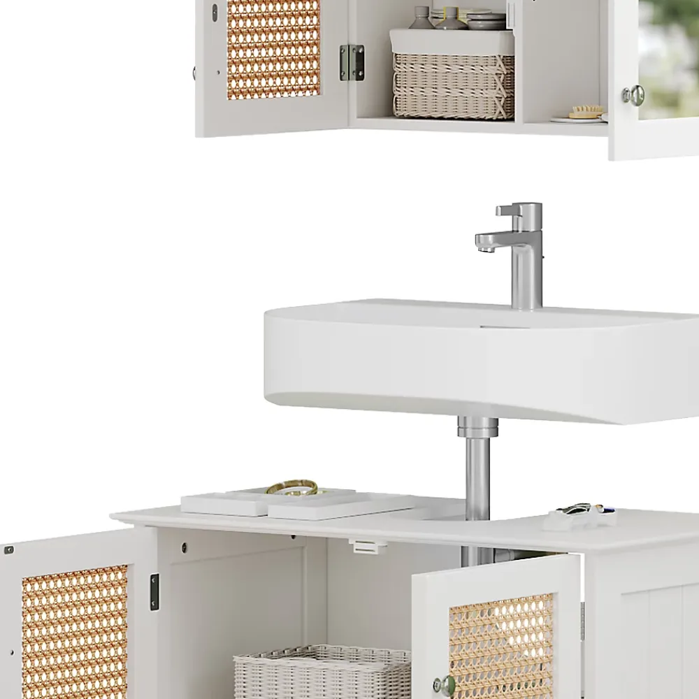 Vicco Ensemble de meubles de salle de bain Blanc 2 pièces