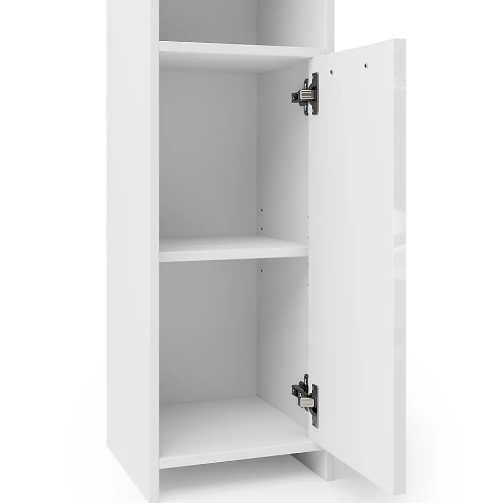 Vicco Ensemble de meubles de salle de bain Blanc Haute brillance 3 parties