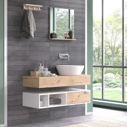 Ensemble Meuble De Salle De Bains|Vicco Ensemble de meubles de salle de bain Blanc 4 parties