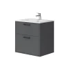 Lave-Mains|Vicco Ensemble de meubles de salle de bains Anthracite 61x61.5cm avec lavabo