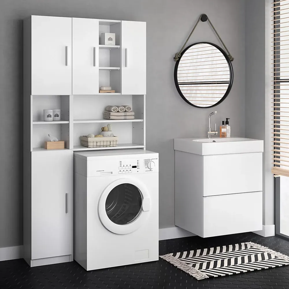 Vicco Meuble de rangement de salle de bain Blanc 32x190cm