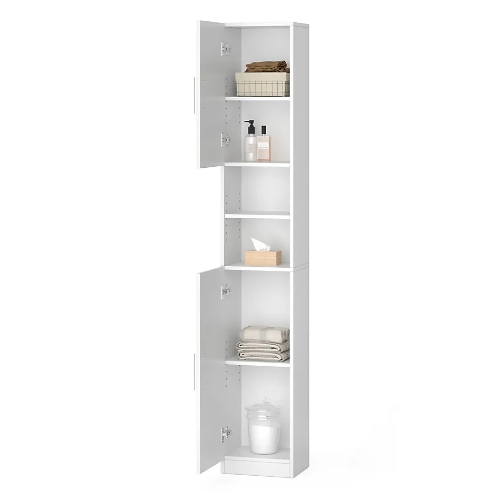 Vicco Meuble de rangement de salle de bain Blanc 32x190cm