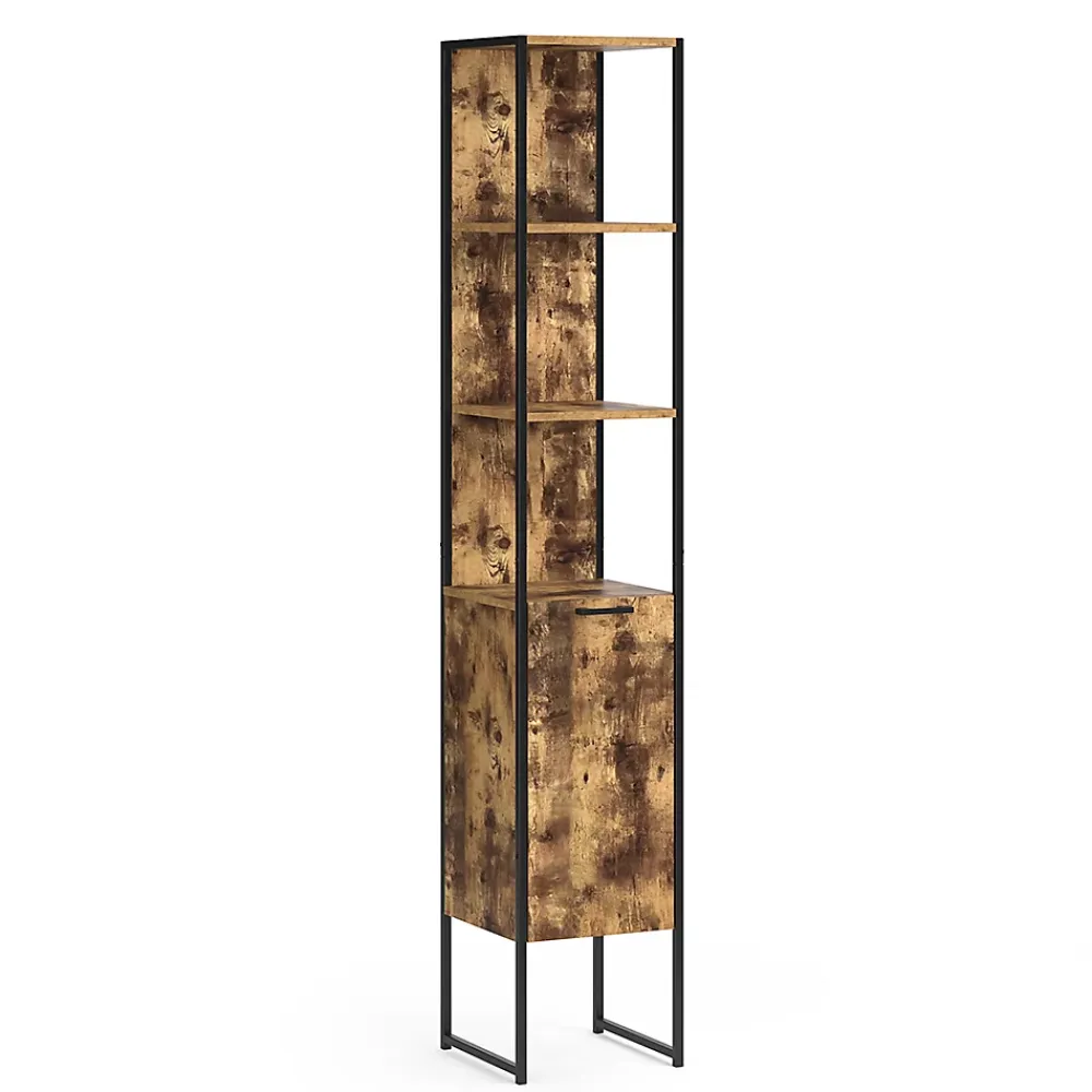 Vicco Meuble de rangement de salle de bain Bois antique 33x185cm