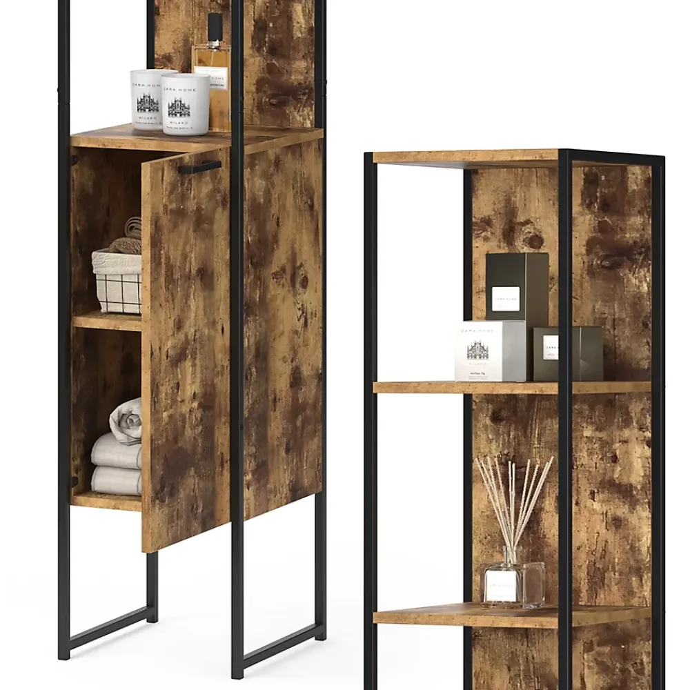Vicco Meuble de rangement de salle de bain Bois antique 33x185cm
