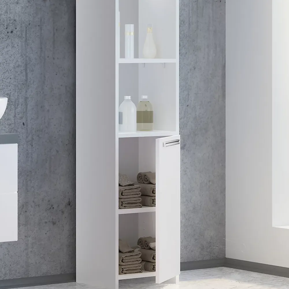Vicco Meuble de rangement de salle de bain Blanc 30x190cm