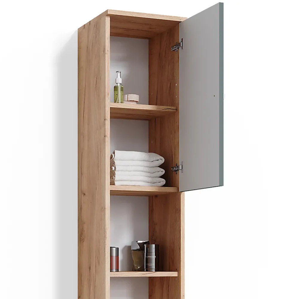 Vicco Meuble de rangement de salle de bain Chêne de force doré 30x190cm
