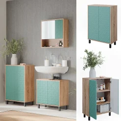 Vicco Meuble de rangement de salle de bain Vert menthe 56.2x83.2cm