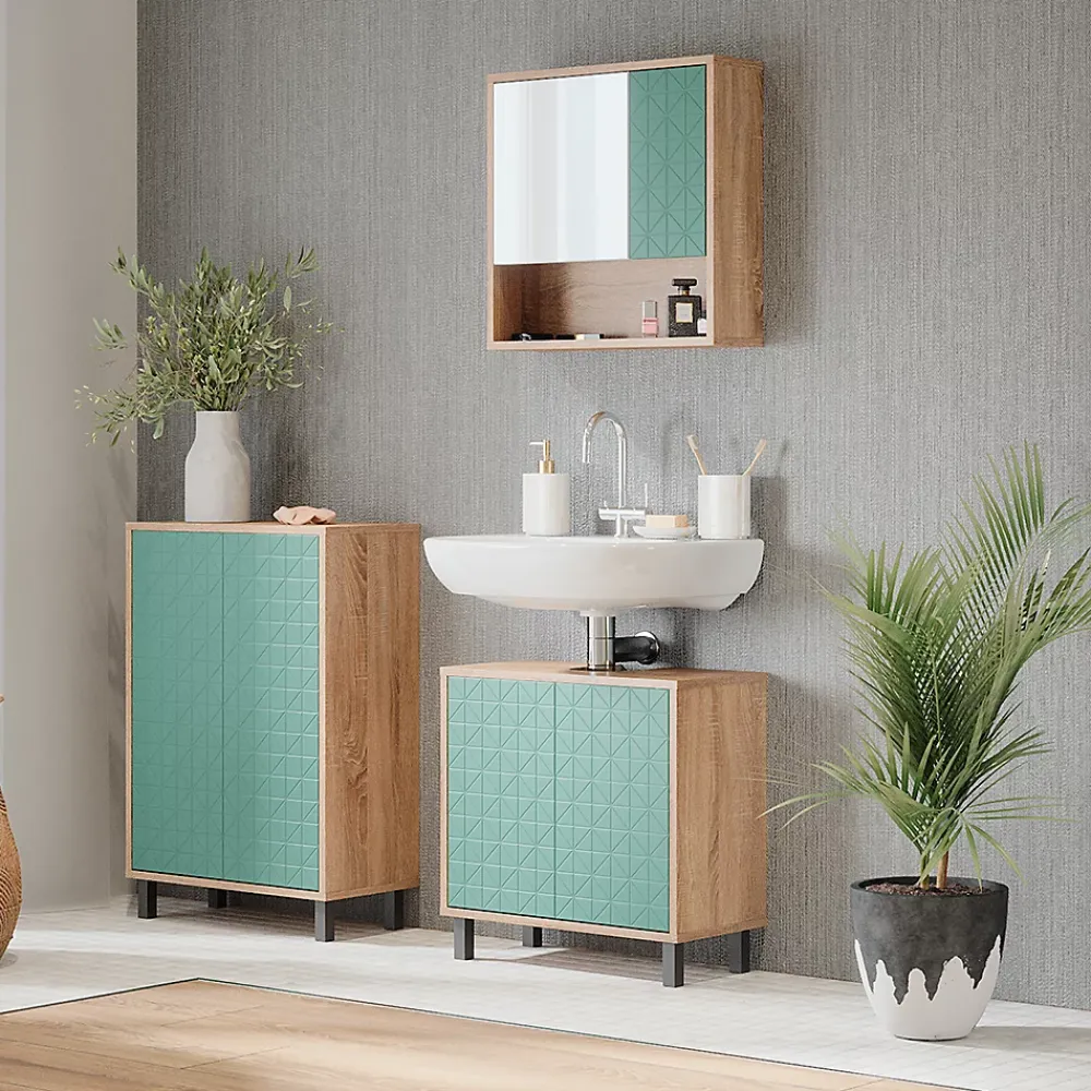 Vicco Meuble de rangement de salle de bain Vert menthe 56.2x83.2cm